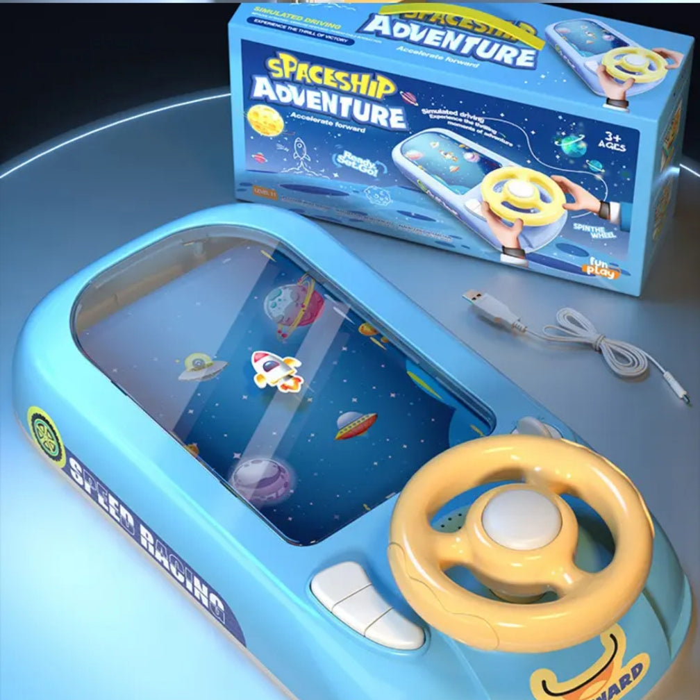 Jouet Voiture Électronique avec Volant & Mini Cars , jeu d'aventure électronique Musical, jouet interactif, cadeau pour enfants garçons et filles