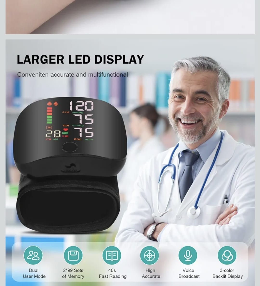 Tensiomètre Rechargeable de Poignet – Précis - Rapide  Contrôlez Votre Tension Facilement à la Maison