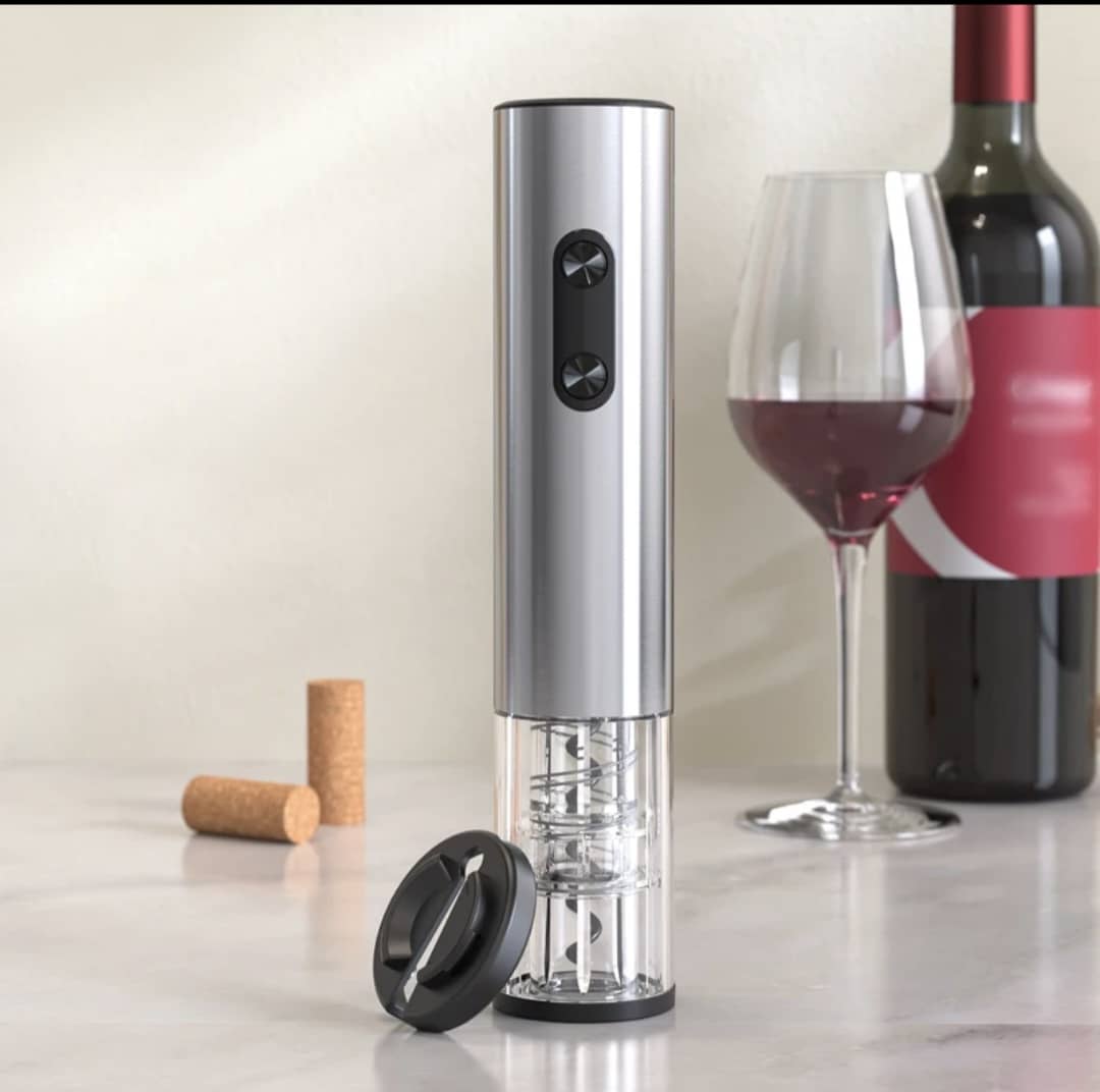 🍷 Coffret Électrique 4-en-1 pour Vin – Ouvre-Bouteille Rechargeable + Accessoires Premium