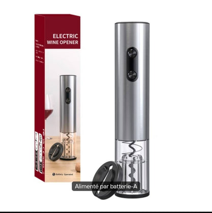 🍷 Coffret Électrique 4-en-1 pour Vin – Ouvre-Bouteille Rechargeable + Accessoires Premium