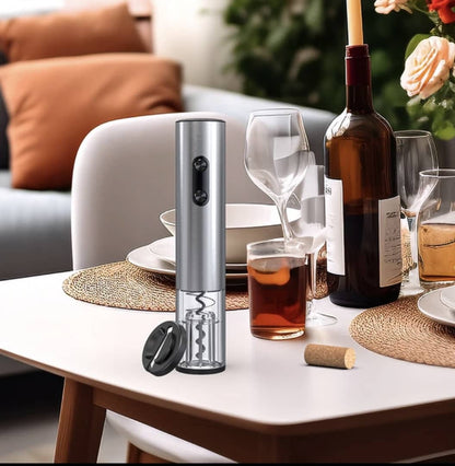 🍷 Coffret Électrique 4-en-1 pour Vin – Ouvre-Bouteille Rechargeable + Accessoires Premium