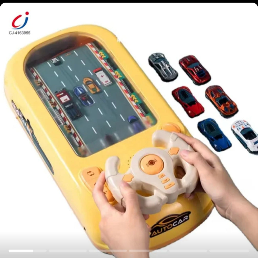 Jouet Voiture Électronique avec Volant & Mini Cars , jeu d'aventure électronique Musical, jouet interactif, cadeau pour enfants garçons et filles