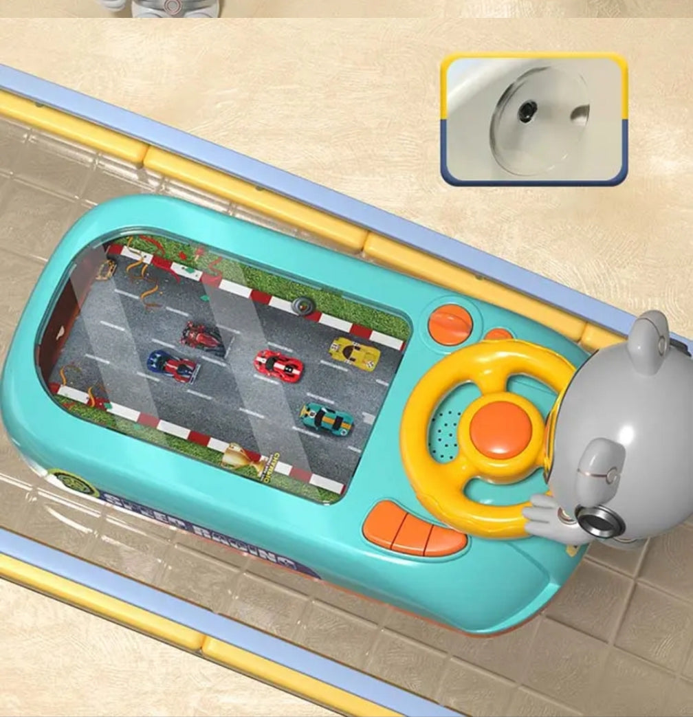 Jouet Voiture Électronique avec Volant & Mini Cars , jeu d'aventure électronique Musical, jouet interactif, cadeau pour enfants garçons et filles