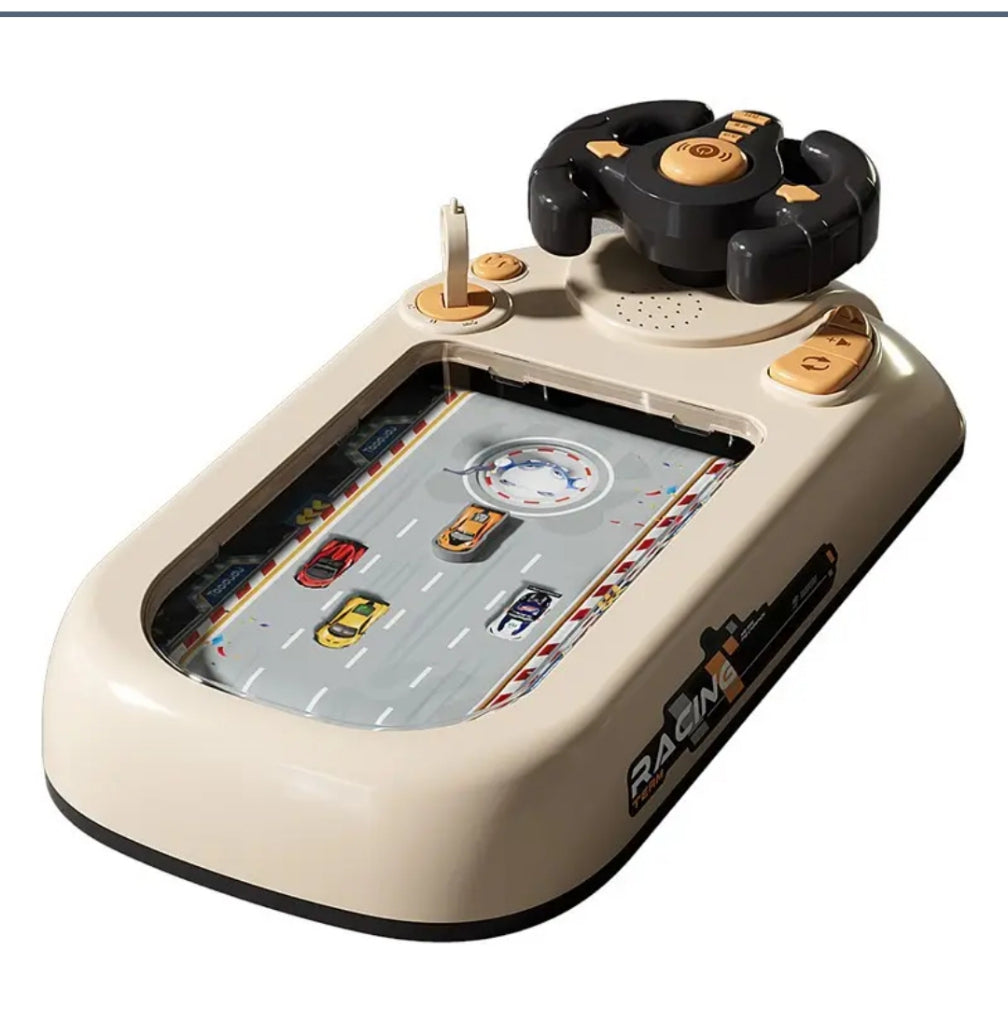 Jouet Voiture Électronique avec Volant & Mini Cars , jeu d'aventure électronique Musical, jouet interactif, cadeau pour enfants garçons et filles