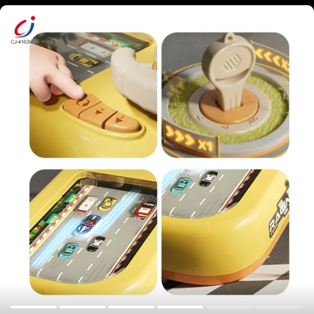 Jouet Voiture Électronique avec Volant & Mini Cars , jeu d'aventure électronique Musical, jouet interactif, cadeau pour enfants garçons et filles