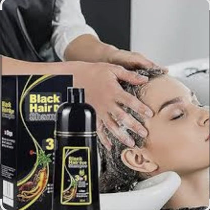 Shampoing colorant noir instantané MEIDU pour hommes et femmes 3 en 1, 500 ml