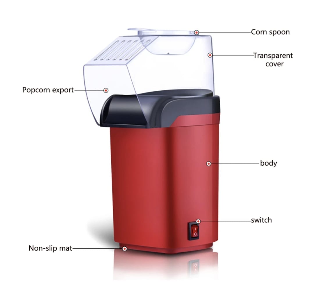 Machine à Pop-Corn Électrique sans huile – Préparez du Pop-Corn Maison en 2 Minutes 🍿 ⭐⭐⭐⭐⭐ Déjà +1 000 clients satisfaits