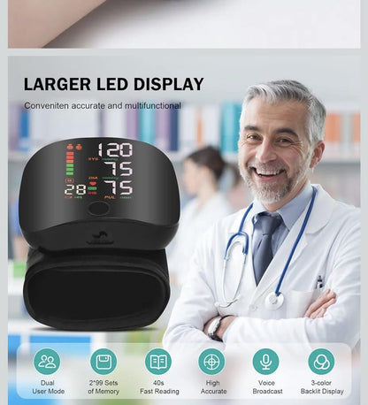 Tensiomètre Rechargeable de Poignet – Précis - Rapide  Contrôlez Votre Tension Facilement à la Maison
