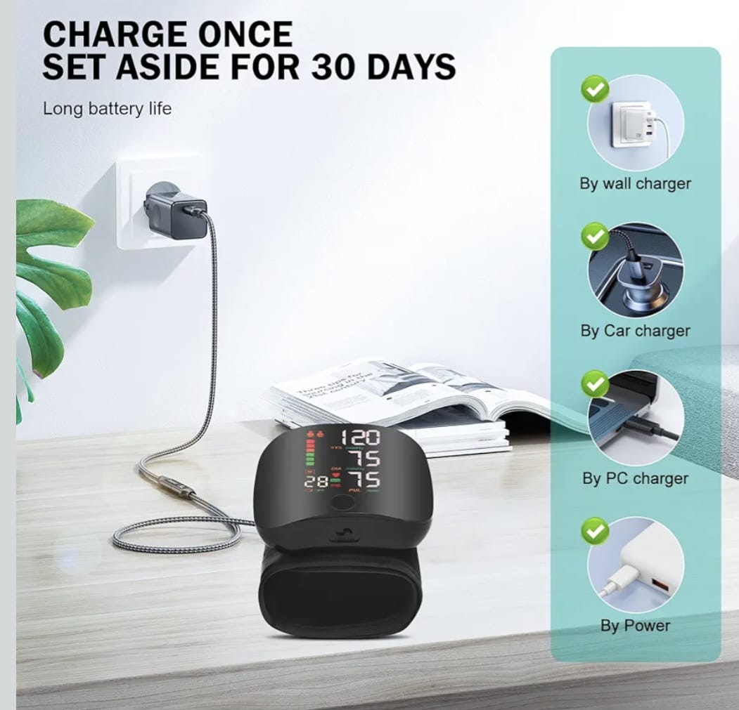 Tensiomètre Rechargeable de Poignet – Contrôlez Votre Tension Facilement à la Maison